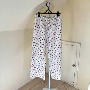 Colsie NWOT Women's 100% Cotton White Rose Pajama Pants M
